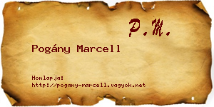 Pogány Marcell névjegykártya